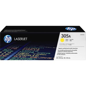 Cartouche toner HP laser 305A jaune CE412A pour Laserjet 300,300mfp, 400, 400mfp