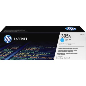 Cartouche toner HP laser 305A cyan CE411A pour Laserjet 300,300mfp, 400, 400mfp