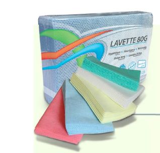 Lavette Super Bleue 80g/m² 35x50cm non tissé (lot de 25 unitées)