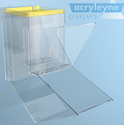 Tube distributeur carre 150x150x380 - plex. incolore 