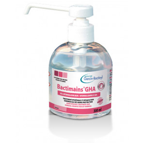 BACTIMAINS GHA Gel hydroalcoolique 12 unités - Flacon 300 ml + Pompe 