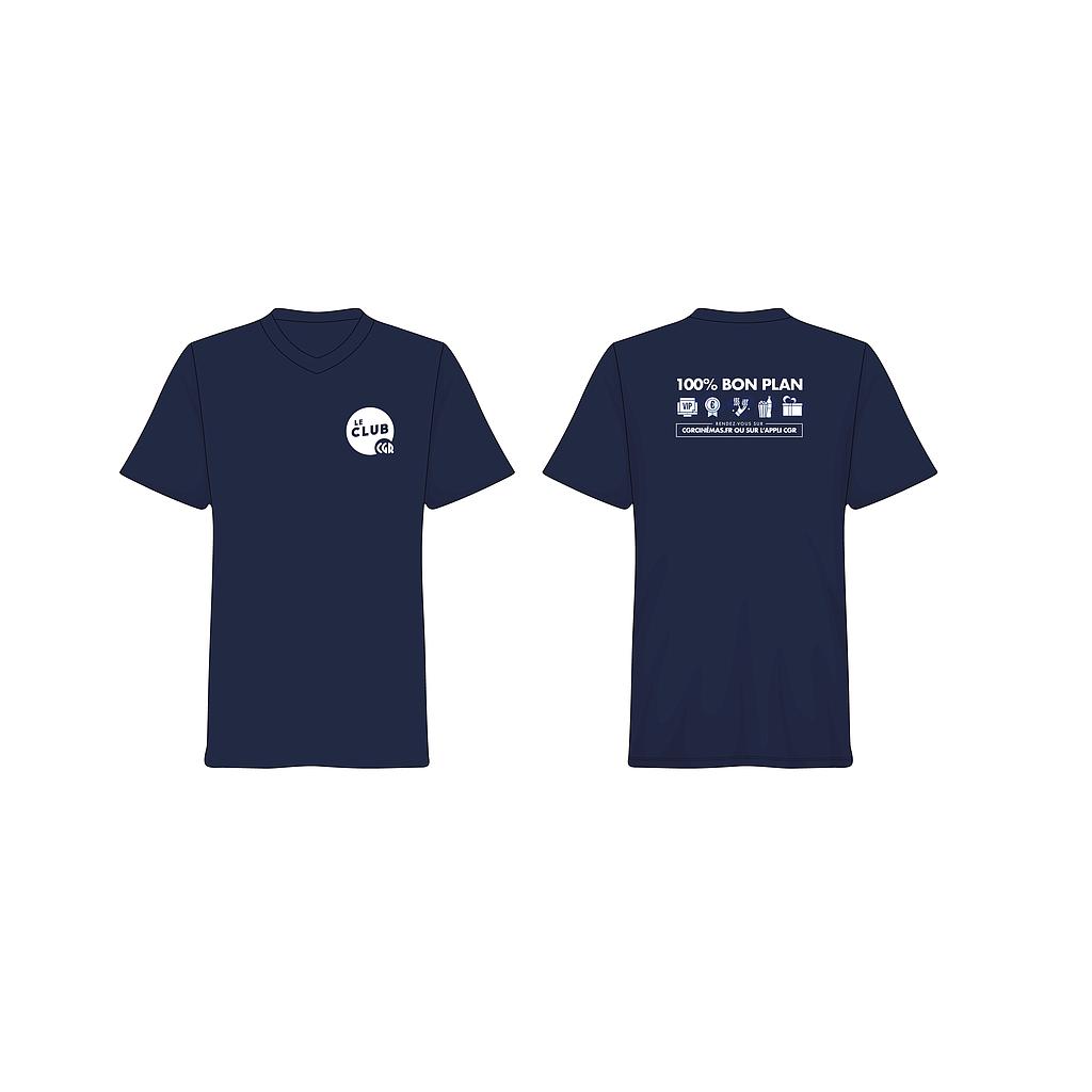 Tee-Shirts manches courtes bleu marine LE CLUB Femme Taille L