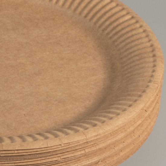 Assiette kraft biodegradable 23 cm - 50 pcs
