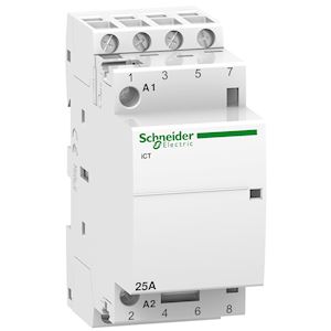 Schneider Electric - Acti9 iCT - Contacteur auxiliarisable - 4P - 25A - 4NO - 230/240Vca - 50Hz