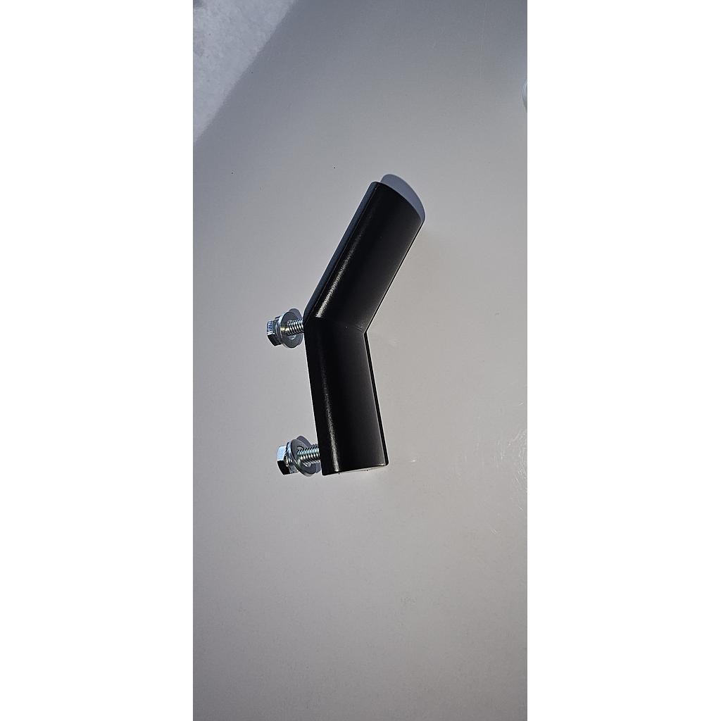 Patère Portemanteau ABS Noir Opaque (2xvis TEM4x20 Galvanisé Blanche + 6xRondelle UNI 6592/D125 R40 ZB)