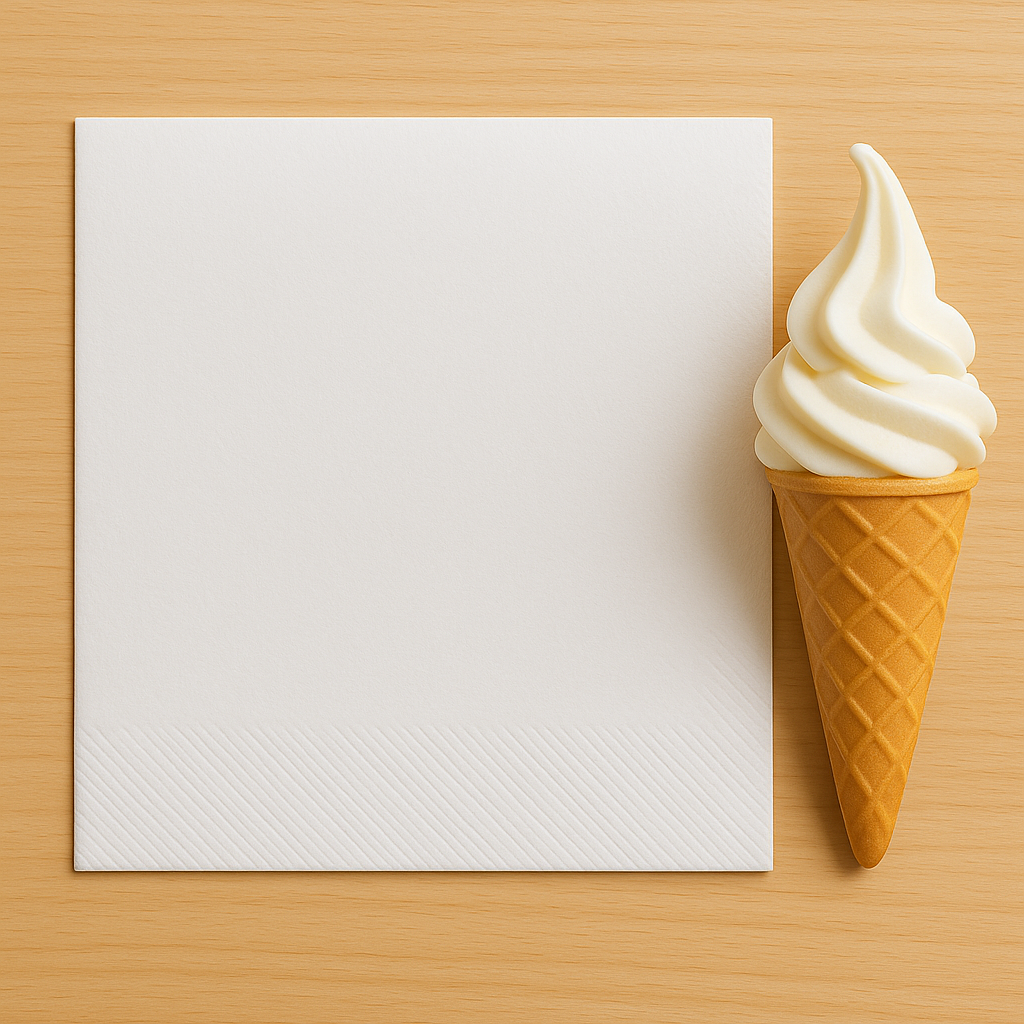 Serviette d'accompagnement glace 17x17 - 200 Pcs