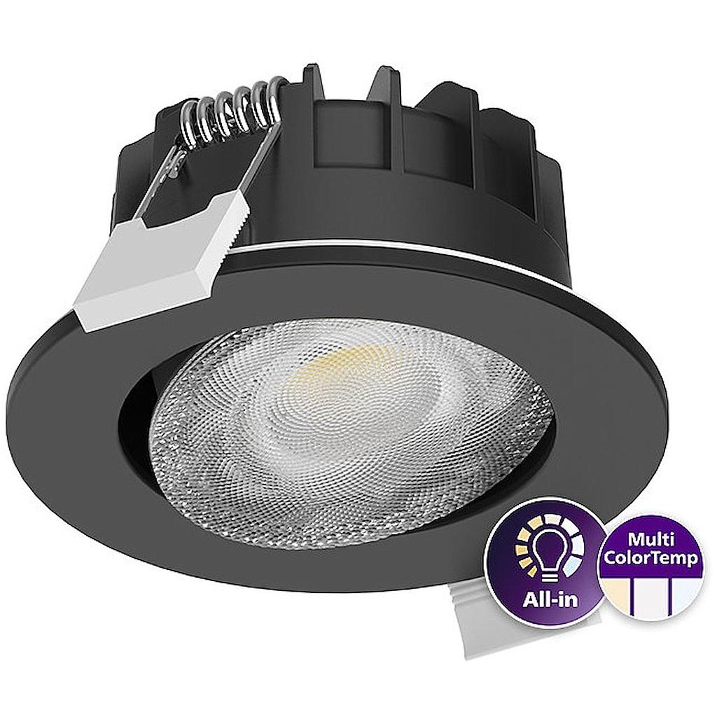 Ledinaire LED Spot All in RS071B MultiCCT 827-830-840 60D DIM 6W 550lm IP65 Noir
